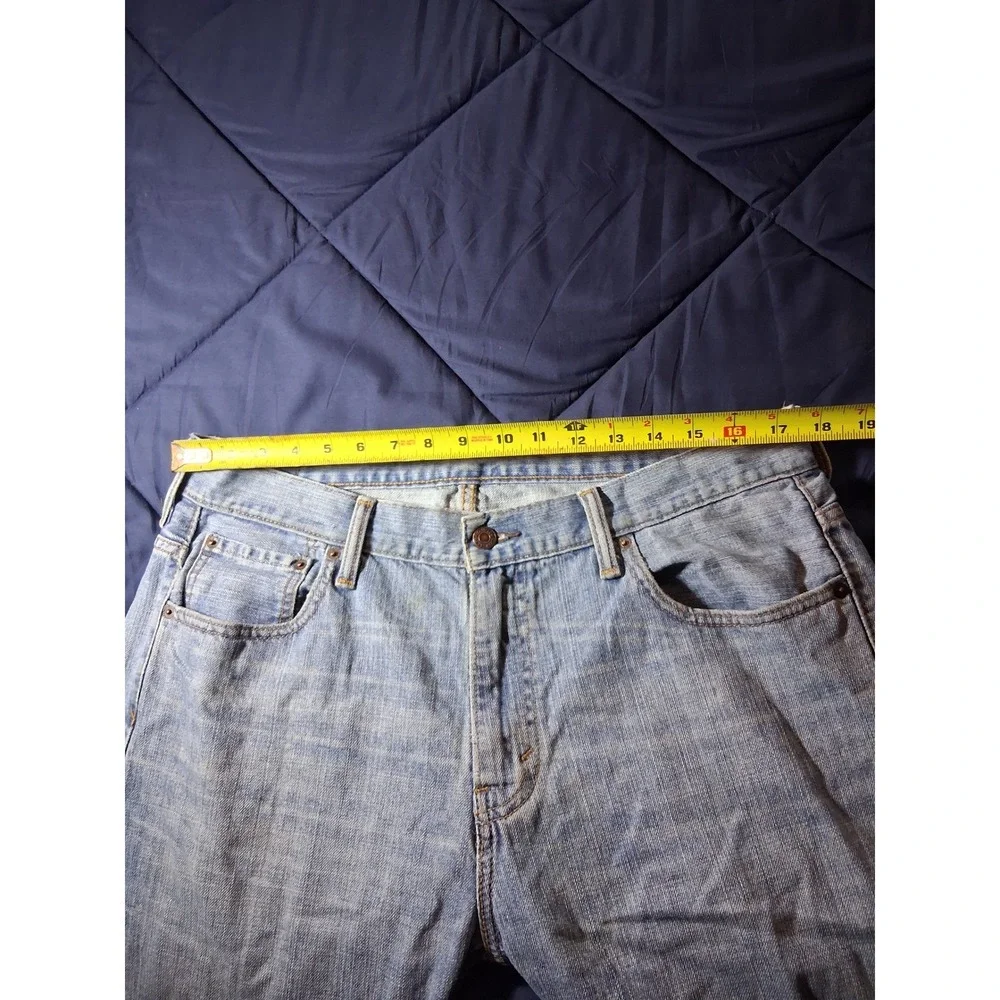 Levis 559 Relaxed Straight Leg Light Wash Blue Denim Jeans Mens 34x30